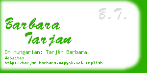 barbara tarjan business card