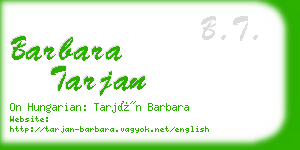 barbara tarjan business card